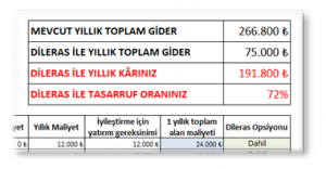 Dileras Ücretsiz IT Maliyetlerini Düşürme Analiz Çalışması Ekran Görüntüsü